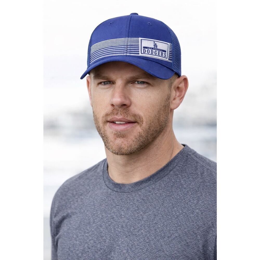 Los Angeles Dodgers Trucker Hat Blue Snapback Mesh MLB Baseball Cap‎ - Picture 5 of 5